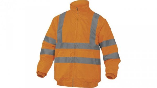 Bluza ostrzegawcza z odpinanymi rękawami z poliestru Oxford powlekanego PU kolor pomarańczowy fluo rozmiar XXL CORP RENHVORXX