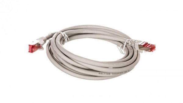Kabel krosowy patchcord S/FTP (PiMF) kat.6 LSZH szary 3m 50888