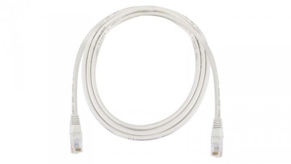 Kabel krosowy patchcord U/UTP kat.5e CCA szary 10m S9126
