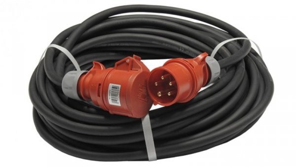 Przedłużacz budowlany trójfazowy elCORD CEE 16A 400V IP44 30m H07RN-F 5G2,5 z wtyczką i gniazdem CEE 16A-5P IP44 30256300