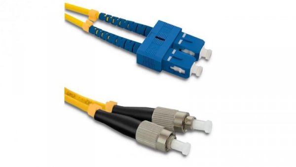 Qoltec Patchcord światłowodowy SC/UPC - FC/UPC Singlemode 9/125 G652D Duplex 2m