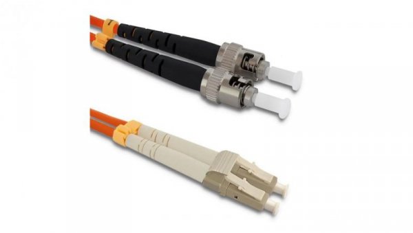 Qoltec Patchcord światłowodowy LC/UPC - ST/UPC Multimode 50/125 OM2 Duplex 2m