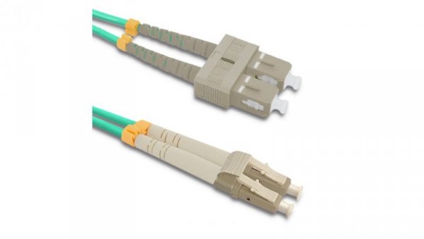 Qoltec Patchcord światłowodowy LC/UPC - SC/UPC Multimode 50/125 OM4 Duplex 5m