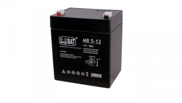 Akumulator AGM 12V 5Ah (90x70x106mm) MB 5-12