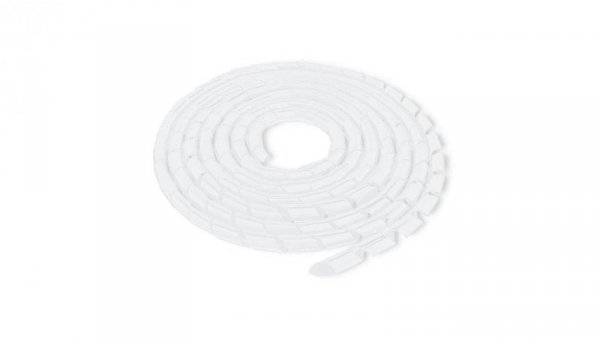Qoltec Organizer do kabli 6mm 10m Biały/ transparentny