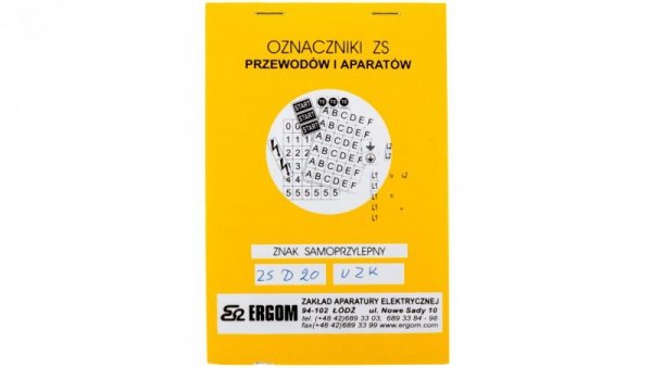 Znaki samoprzylepne ZS D20/UZK E04ZP-0203040420