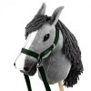 Zestaw Skippi - Hobby Horse szary i dodatkowy kantar - ciemny zielony