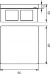 Puszka n/t hermetyczna pusta 86x86x40mm IP55 szara VP 002-03 61.109