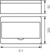 Rozdzielnica modułowa 1x12 natynkowa IP40 RN-12 Fala 7.13
