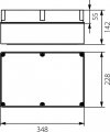 Puszka n/t 348mm 228x 142mm tworzywo IP65 szary PH-5A.1 28.51