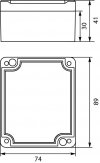 STRONG Puszka hermetyczna n/t 89x74x41mm IP67 PHP-54 szary 62.54
