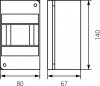 Rozdzielnica modułowa 1x4 natynkowa RNO-4 IP30 (bez PE/N) 5.4