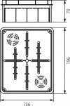 Puszka podtynkowa 156x196x70mm Pp/t 8 11.8