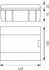 Rozdzielnica modułowa 1x8 podtynkowa IP40 SRp-8/B (N+PE) 2.12