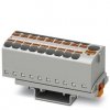 Blok rozdzielczy PTFIX 10/18X4-NS35 GY, szare złącze przemysłowe - 18 punktów przyłączeniowych o przekroju 4mm2