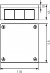 Puszka n/t hermetyczna pusta 118x118x46mm IP55 popiel VP 051-03 61.155