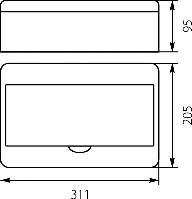 Rozdzielnica modułowa 1x12 natynkowa IP40 RN-12 Fala 7.13