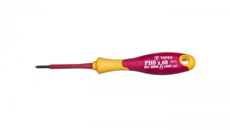 Wkrętak krzyżowy PH0 3 x 60 mm 1000V 39D475