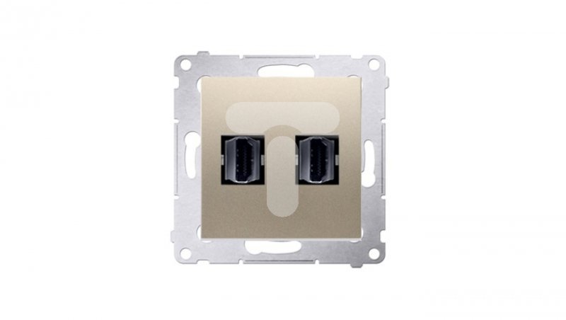 Simon 54 Gniazdo podwójne HDMI złoty mat DGHDMI2.01/44