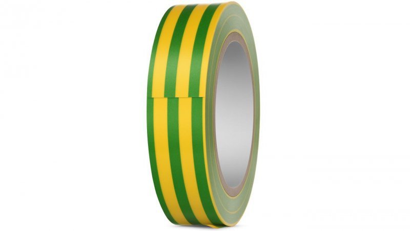 Taśma izolacyjna PVC 15mm x 10m ERKO żółto-zielona