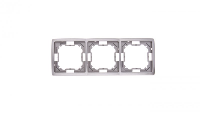 Simon Basic Standard Ramka potrójna uniwersalna stal inox BMR3/21