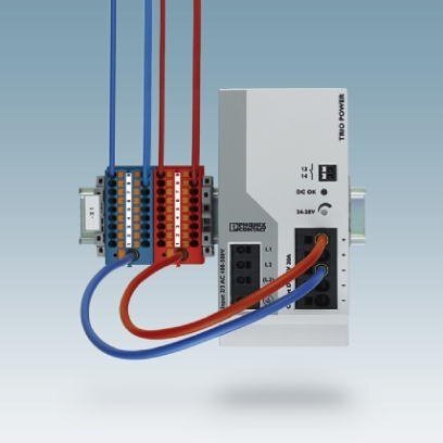 Blok rozdzielczy PTFIX 10/18X4-NS35 BK, czarne złącze przemysłowe - 18 punktów przyłączeniowych o przekroju 4mm2
