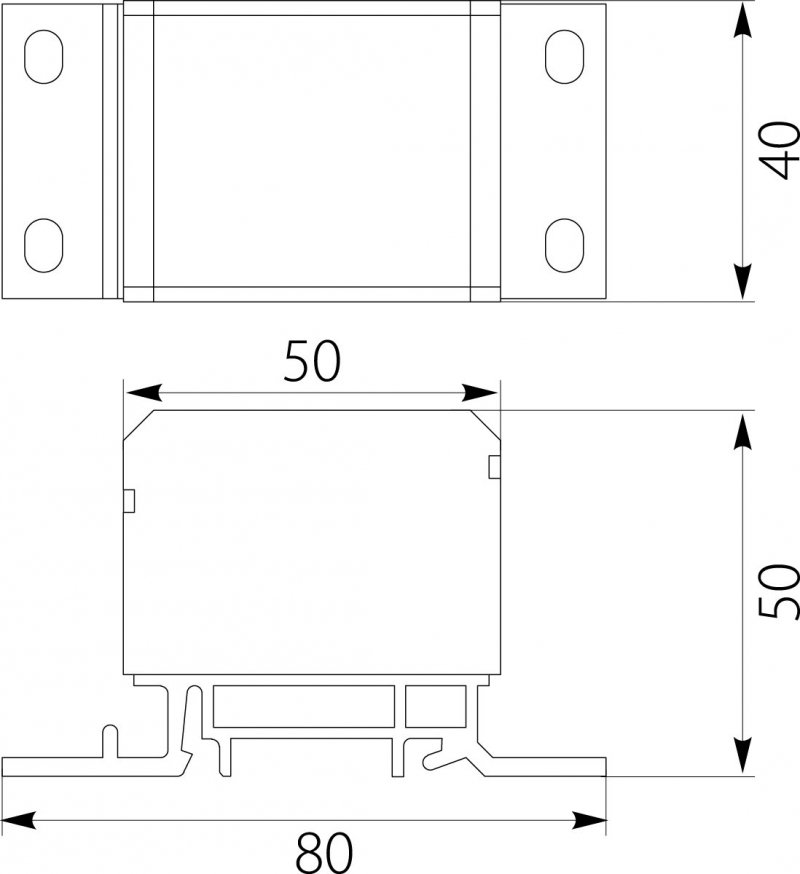 Blok rozdzielczy 4x4-70mm2 niebieski montaż płaski i na szynę TH DB4-N 48.29