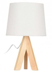 Lampka stojąca trójnóg biała 29 cm