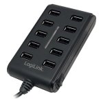 LogiLink 10-Portowy HUB USB2.0 z wlacznikiem ON/OFF