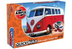 Airfix Model plastikowy QUICKBUILD VW Camper Van czerwony