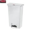 Kosz Slim Jim® Step-On 50L Resin Containers white