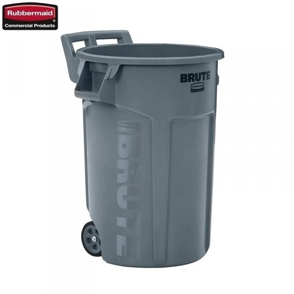 Kontener okrągły BRUTE® 166,5L Gray z kółkami