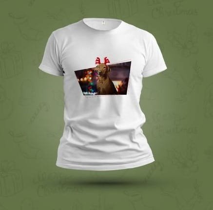 Świąteczna koszulka ze Zwierzakiem - Męska