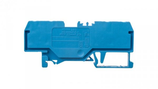Złączka szynowa 4-przewodowa 2,5mm2 niebieska EURO 280-834