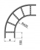 Łuk drabinki 90 stopni 200mm 60mm LDC200H60N 466920