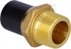 Adapter PE-mosiądz z gwintem zewnętrznym GZ, d40x1 1/4 PE100, SDR11, PN10 gaz/PN16 woda, do montażu z elektromufą lub elektroredukcją