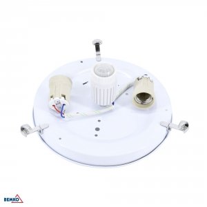 PLAFONIERA TAZAN Z CZUJ. PODCZER. 2X40W E27 IP20 FI-40 SZKŁO+STAL