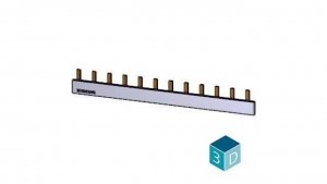 Szyna łączeniowa 1P 10mm2 sztyftowa 12 modułowa 5ST3602