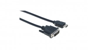 Kabel HDMI na DVI-D 24+1 Dual Link M/M 1.8m Czarny