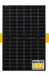 Moduł fotowoltaiczny Panel PV 420Wp  BAUER BS-420-108M10HBB-GG  Szkło-Szkło Black Frame 9 Bus Bar GG Bifacial N-Type HC