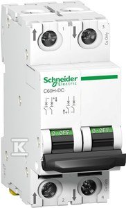 Wyłącznik nadprądowy C60H-DC-C4-2 C 4A 2-biegunowy A9N61524