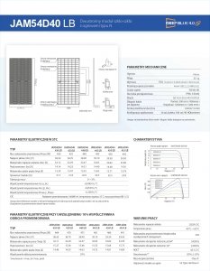 JA SOLAR JAM54D40 BIFACIAL 455W LB Czarna rama MC4 (N-Type)