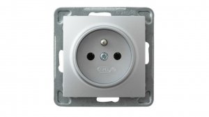 IMPRESJA Gniazdo pojedyncze z/u srebrne GP-1YZ/m/18