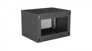 Szafa Wisząca 6U 540x400 Rack 19 Basic Flatpack Czarna