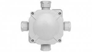 Puszka hermetyczna natynkowa 122x122x44,6mm IP67 4xPG27 szara 6455-27P