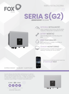 Falownik sieciowy 1-fazowy FoxESS S2500 - G2 2,5 kW