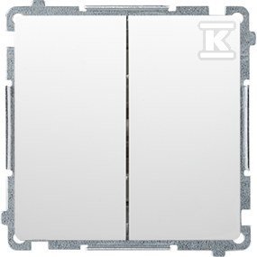Łącznik świecznikowy z podświetlany BMW5L.01/11 Basic moduł biały + Ramka pojedyncza BMR1/11 Basic moduł biały DMS075