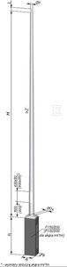 SŁUP NT S-80PC STOŻEK/ŚCIANKA 3MM