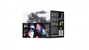 Lampki choinkowe Classic 100 LED 5m multikolor, zielony przewód, IP20