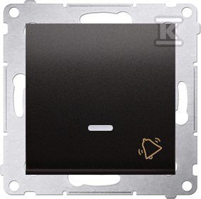 Przycisk dzwonek z podświetleniem LED 10 AX, antracyt Simon54 + Ramka 1-krotna uniwersalna IP20 / IP44, antracyt Simon54 DMS029